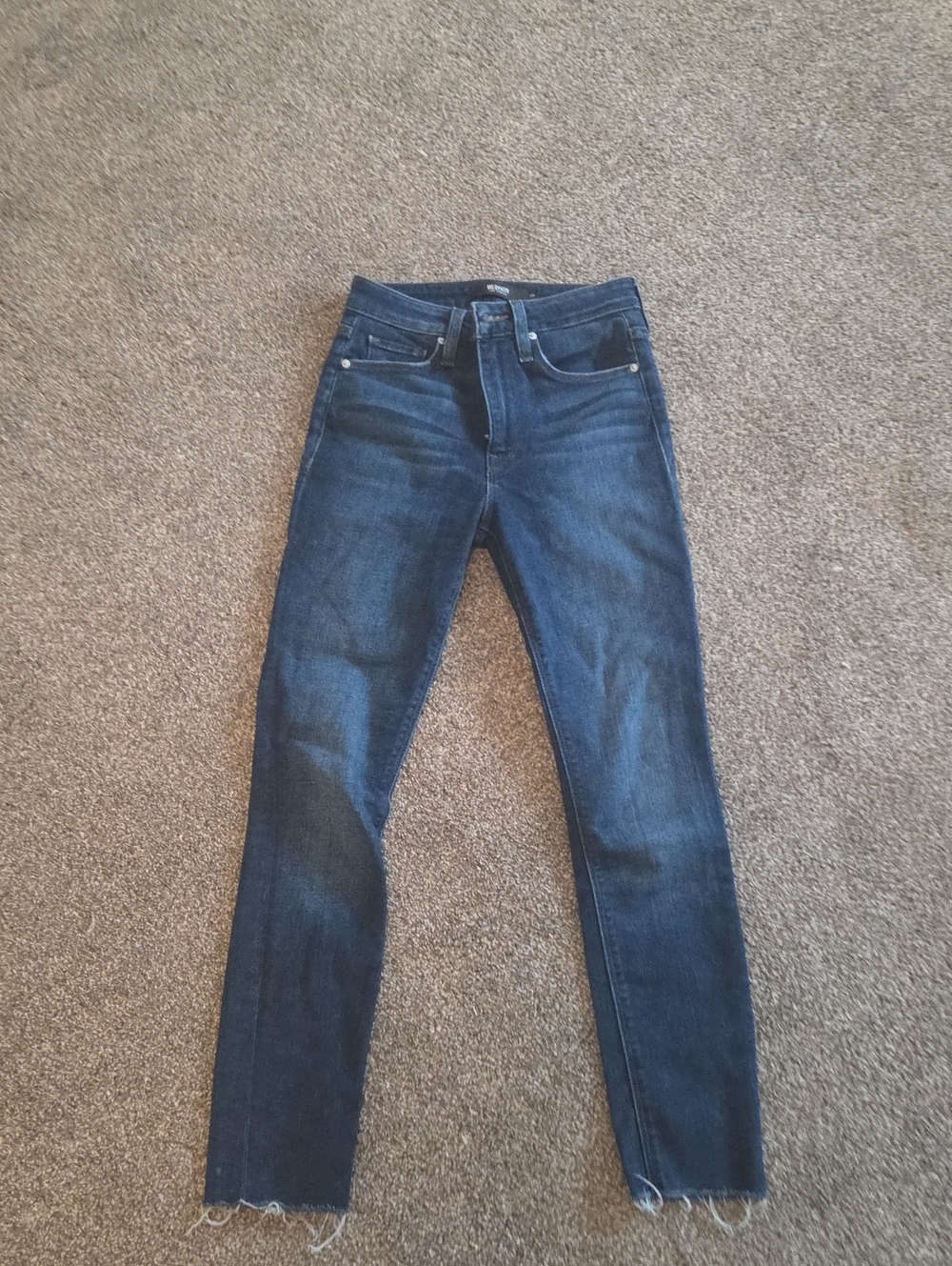 Hudson Jeans Dark Blue Cropped Ankle Skinny Jeans